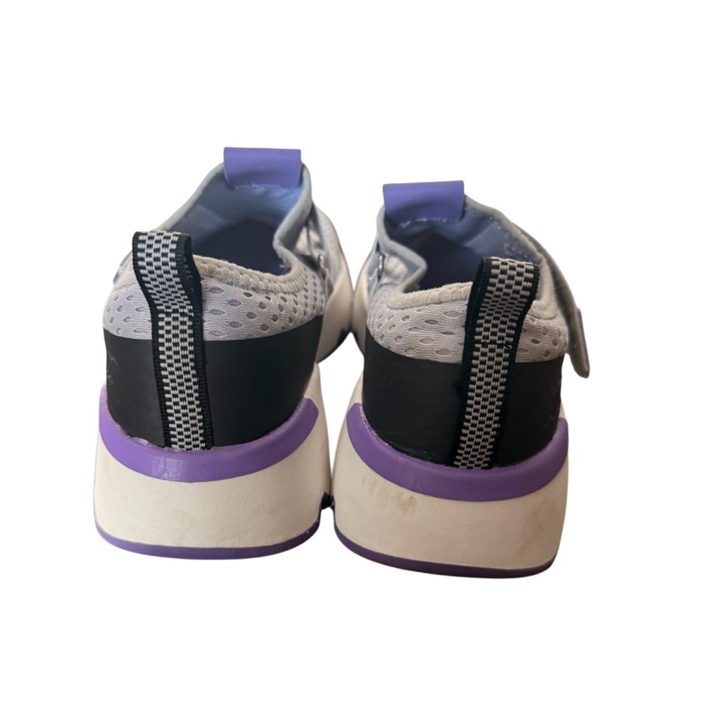 Avia Adjustable Memory Foam Light Gray Sneakers with Purple Highlights-Size 9 - Picture 4 of 11